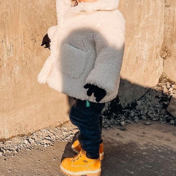 ZARA Baby Teddy Sherpa Coat in Cream | SZ 9-12 months - Picture 1 of 9